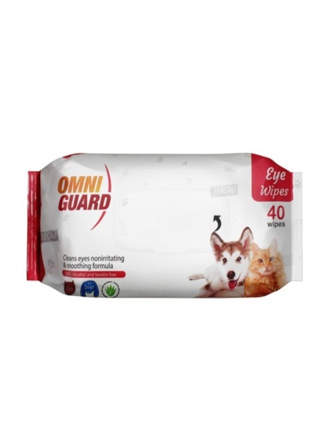 OMNIMAX Omniguard Pet Eye Cleaning Wipes for Dogs & Cats 40 Wipes